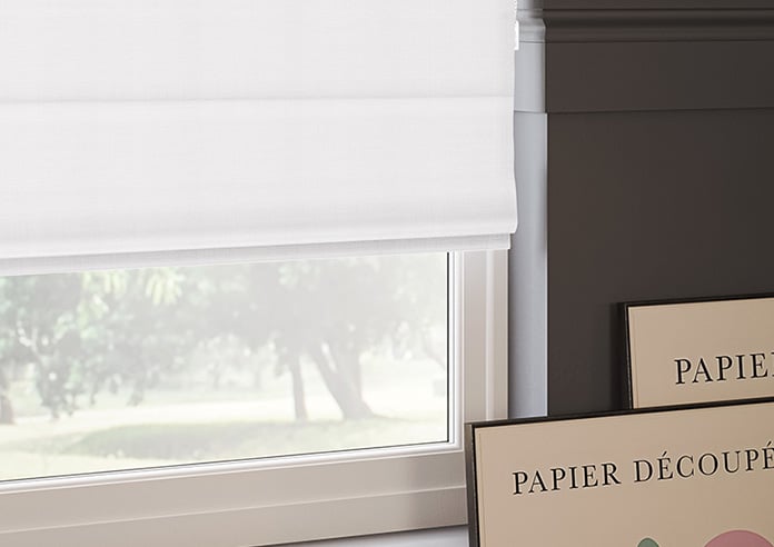 Atina (Blackout), Bright White - Motorised Roman Blind - Image 5